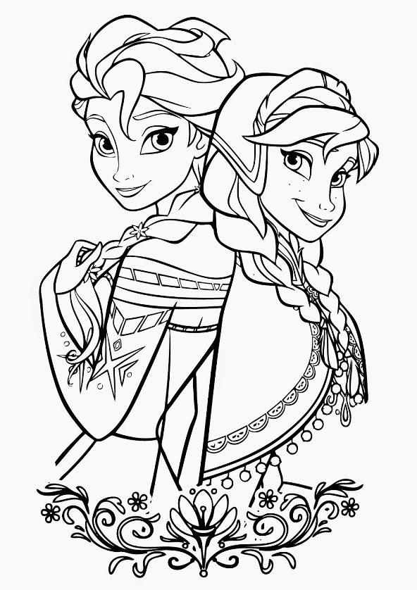 Kids-n-fun | 17 Kleurplaten van Frozen Anna en Elsa