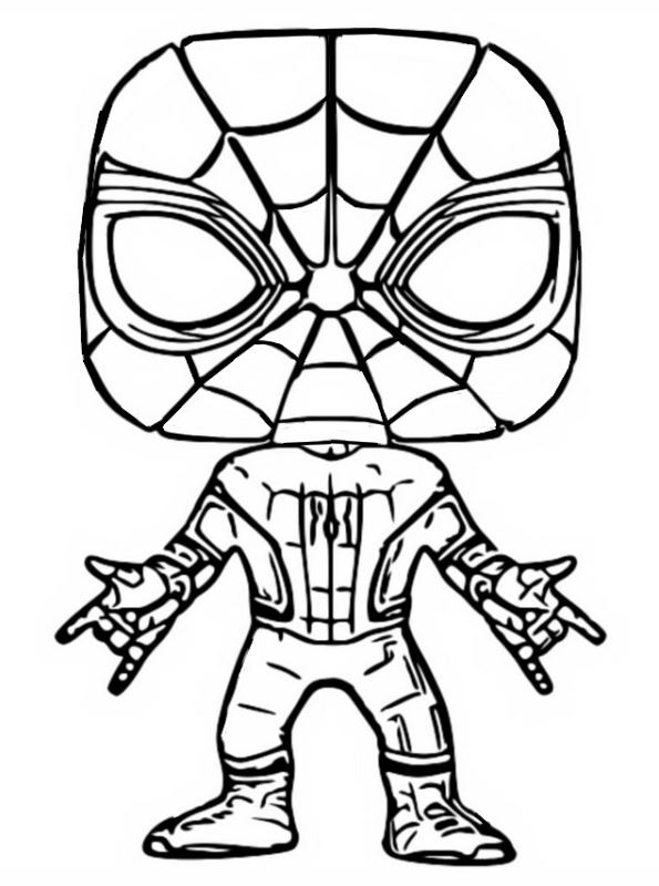 gas gewoon val Kids-n-fun | Kleurplaat Funko Pops Marvel Spiderman