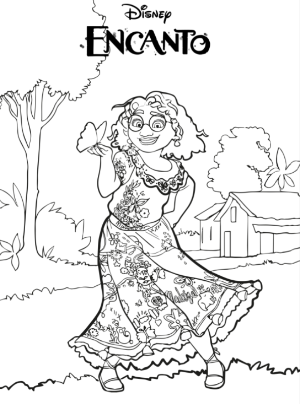 Mirabel Encanto Coloring Pages Printable